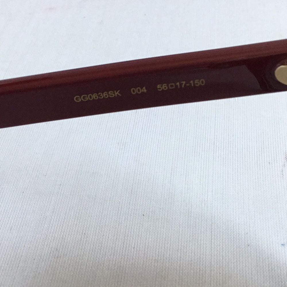 GUCCI RED CAT EYE SUNGLASSES LADIES. - Picture 9 of 13